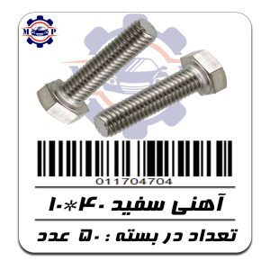 پیچ آهنی سفید 40*10 ( 4 سانت )